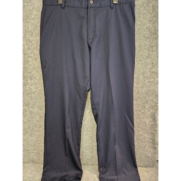 Adidas‎ Mens Golf Pants 36x32 Blue flat front performance Straight Active - Picture 1 of 9